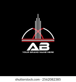 AB logo design, AB simple and modern logo. AB luxurious alphabet design

