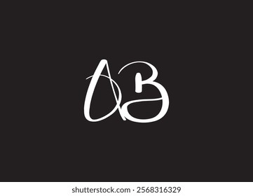 AB Logo Design Template Vector Graphic Branding Element.
