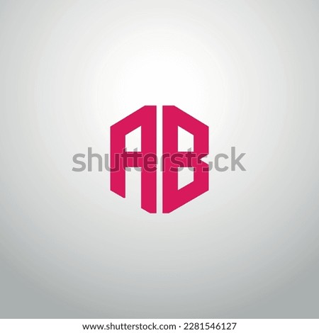 AB logo Design Vector graphic element Illustration template 
