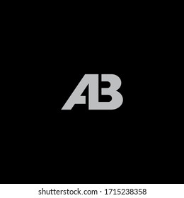 Diseño del logo AB. Ilustración vectorial.