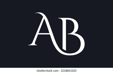 AB logo design vector template