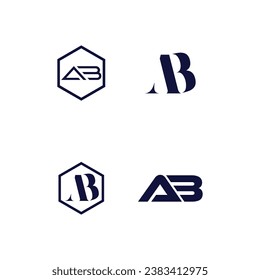 AB logo design vector template ,eps