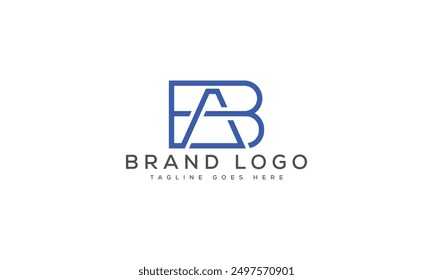 AB logo design vector template design for brand