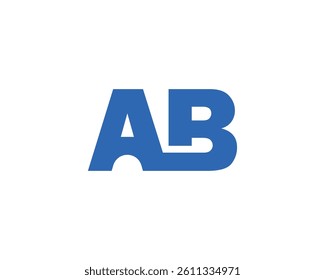 AB logo design vector template. AB