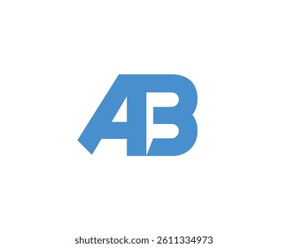 AB logo design vector template. AB