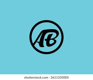 AB logo design vector template. AB