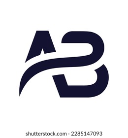 AB  logo design,vector gradent background design