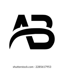 AB  logo design,vector gradent background design