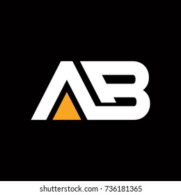 AB logo initial letter design template vector