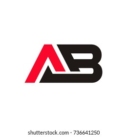 AB logo initial letter design template vector
