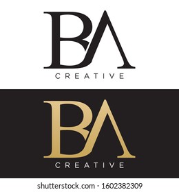 ab logo initial luxury simple design vector