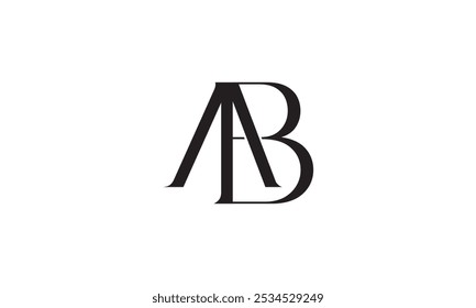 ab logo, ab initials, ab letter mark logo 