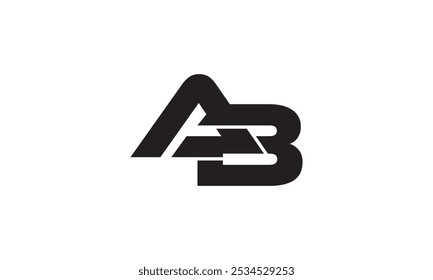 Logotipo AB, iniciales AB, marca de letra AB 