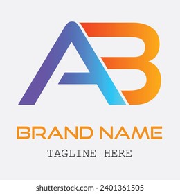 AB Logo - AB letter design vector illustration.