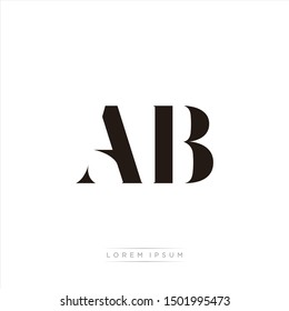 AB logo monogram isolated on white background