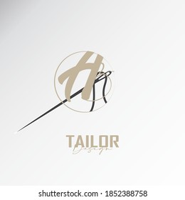 the ab logo, the simple and elegant tailor logo, the combination of sewing thread and needle