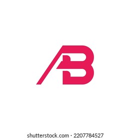 Logo de AB. Concepto de letra moderna de vector