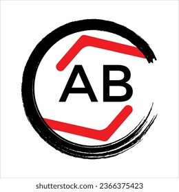 Ab logo vector modern letter design concept