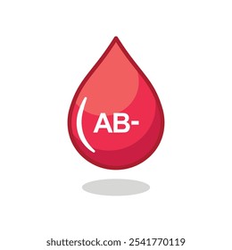 ab minus blood vector design isolated white background