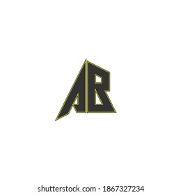 AB Monogramm und beeindruckendes Logo-Symbol 
