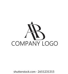 AB monogram business logo design