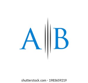 AB Monogramm, Initial AB Logo, Letter AB Logo für Unternehmen, Recht, Luxus, Firmenzeichen und Geschäftsidentität