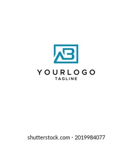 AB monogram logo, BA monogram logo vector design template