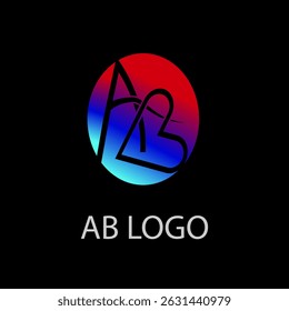 AB monogram logo design or letter logo design
