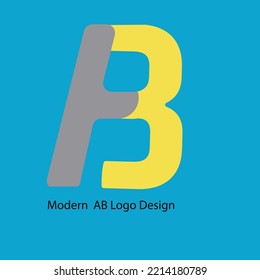 AB monogram logo design,simple minimal modern style logomark,brand logo template