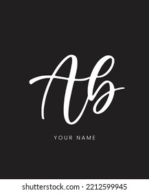 Logotipo de monograma AB, carta inicial AB, monograma del logo de la boda, empresa de logotipo y negocios de íconos, con diseños de línea infinita de variación para pareja matrimonial, moda, joyería, boutique y plantilla creativa