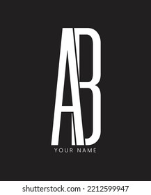 Logotipo de monograma AB, carta inicial AB, monograma del logo de la boda, empresa de logotipo y negocios de íconos, con diseños de línea infinita de variación para pareja matrimonial, moda, joyería, boutique y plantilla creativa