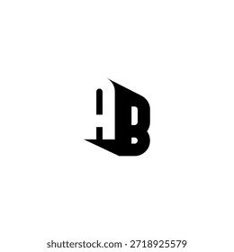 AB Negative Space Monogram Logo - Modernes minimales Buchstabendesign