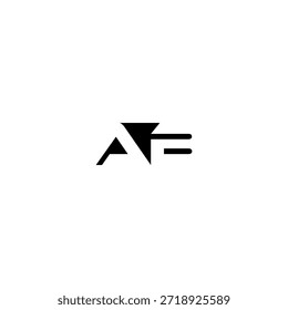 AB Negative Space Monogram Logo - Modernes minimales Buchstabendesign