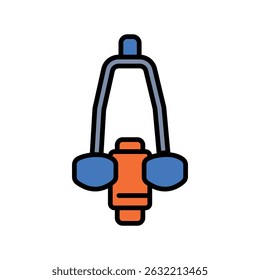 ab roller color line icon for digital and print projects.  Minimal clean icons for apps and websites. Modern simple icons for UI UX and branding