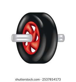 ab roller gym sports equipment isolated