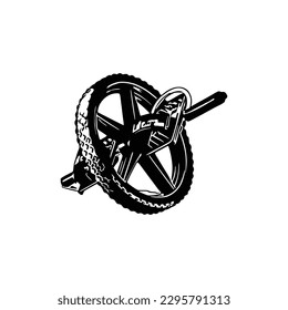 AB ROLLER Machine, AB ROLLER Vector, Gym equipment, Gym equipment isolated, Gym equipment vector, Gym equipment silhouette.