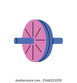 ab roller sports equipment isolated icon