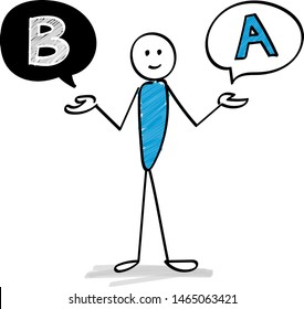 AB selection and people -Hand drawn-