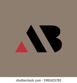AB Simple Logo Red And Black