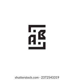 AB square concept retro logo in high quality professional design that will print well across any print media