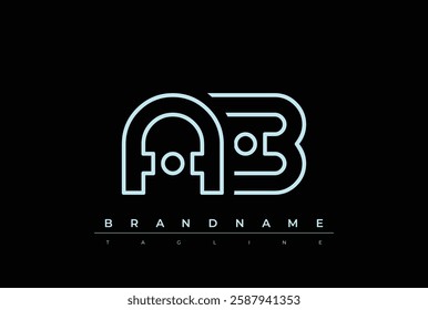 AB Technology Letter Logo Template. This tech letter logo is a graphic mark that uses letters to represent a technology company.