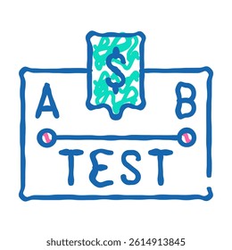 a-b test doodle icon sketch vector. a-b test sign. isolated symbol illustration
