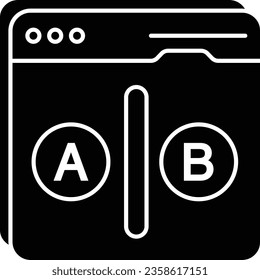 ab test glyph icon design style