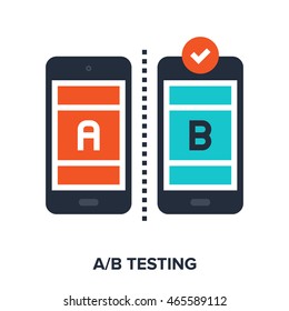 Ab Testing Flat Concept