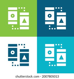Ab Testing Flat four color minimal icon set