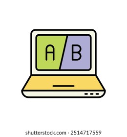 Ab Testing icon isolated on a white background. Vector illustration.