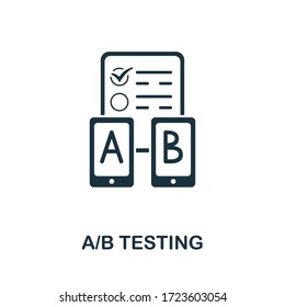 A/B Testing icon from mobile app development collection. Simple line A/B Testing icon for templates, web design and infographics