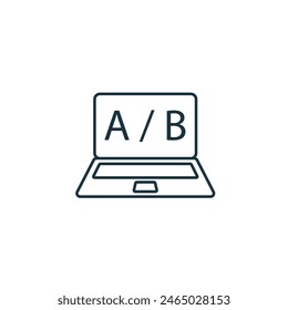 AB Testing icon. Monochrome simple User Behavior icon for templates, web design and infographics