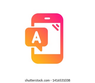 Ab testing icon. Ui phone test sign. Classic flat style. Gradient ab testing icon. Vector