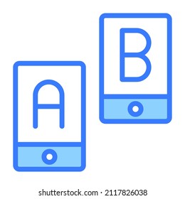 ab testing Icon. User interface Vector Illustration, As a Simple Vector Sign and Trendy Symbol in Line Art Style, for Design and Websites, or Mobile Apps,